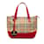 Tan Burberry Haymarket Check Handbag Camel Leather  ref.1191676