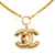 Collier pendentif CC Chanel doré Or jaune  ref.1191721