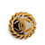 Gold Chanel CC Round Brooch Golden Metal  ref.1191723