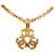 Goldfarbene Halskette mit dreifachem CC-Anhänger von Chanel Golden Gelbes Gold  ref.1191730