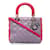 Bolsa Dior Roxa Média Bicolor em Pele de Cordeiro Cannage Lady Dior Roxo Couro  ref.1191735