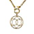 Goldfarbene Halskette mit Chanel-CC-Anhänger Golden Gelbes Gold  ref.1191780