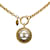Collier pendentif rond Chanel CC doré Or jaune  ref.1191820