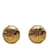 Clipe CC de strass Chanel dourado em brincos  ref.1191830