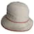Hermès cappelli Bianco Arancione Cotone  ref.1191888