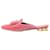Salvatore Ferragamo Pantoletten zum Hineinschlüpfen aus rosa Wildleder - Größe US 6.5 Pink Schweden  ref.1191910