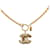 Colar de Pingente Chanel Gold CC Dourado Metal Banhado a ouro  ref.1191957
