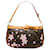 Louis Vuitton Brown x Takashi Murakami Monogram Cherry Blossom Pochette Accessoires Cloth  ref.1191978