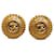 Chanel Gold CC Clip On Earrings Golden Metal Gold-plated  ref.1191988