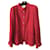 Chanel Jacke aus rotem Tweed mit CC-Juwelenknöpfen  ref.1191996