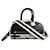 Christian Dior Vibe Bowling Macrocannage schwarze Umhängetasche Weiß Leder  ref.1191998