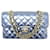 CHANEL SMALL TIMELESS CLASSIC CROSSBODY HANDBAG + BAG PURSE BOX Blue Leather  ref.1192134