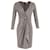 Giorgio Armani Drape Detail Knee Length Dress in Grey Cotton  ref.1192135