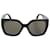 Óculos de sol quadrados Gucci em acetato preto Fibra de celulose  ref.1192165