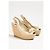 Sandali con zeppa espadrillas decorati Louis Vuitton Gossip Cube in pelle beige - vista 2