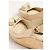 Sandali con zeppa espadrillas decorati Louis Vuitton Gossip Cube in pelle beige - vista 7