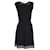 Alaïa Ärmelloses, verziertes Fit-and-Flare-Kleid Alaia aus schwarzer Viskose Zellulosefaser  ref.1192184