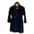 Autre Marque Trench coat de lã virgem Azul marinho  ref.1192289