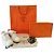 Sneakers Hermès Avantage in pelle bianca e arancione Bianco - vista 3