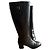 Geox Black Leather Knee High Boots