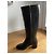 Geox Black Leather Knee High Boots - view 3