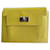 Hermès cartera compacta con bolsillo Kelly Amarillo Cuero  ref.1192775