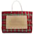 Red Burberry Plaid Nylon Tote Bag Leather  ref.1192941