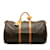 Keepall marrón con monograma de Louis Vuitton 55 Bolsa de viaje Castaño Cuero  ref.1192971