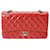 Timeless Chanel foderato Flap Rosso Pelle  ref.1193069