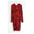 Vestido estampado rosa vermelha Givenchy Vermelho Viscose  ref.1193103