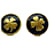 Trifoglio Chanel Nero Placcato in oro  ref.1193142