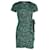 Diane Von Furstenberg Mini-robe portefeuille imprimée en soie bleu sarcelle Vert  ref.1193164