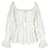 Dolce & Gabbana Top franzido com ombros largos em algodão branco  ref.1193196