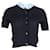 Haut boutonné en tricot Miu Miu en coton bleu marine  ref.1193209