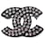 Chanel CC Rhinestone Brooch Black Metal  ref.1193243