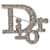 Dior Logo Rhinestone Studded Brooch Silvery Steel Metal  ref.1193258