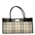 Burberry Handtasche mit Vintage-Check Beige Leinwand  ref.1193421