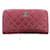 Chanel Portafoglio lungo con cerniera CC in vernice A50106 Rosa Pelle  ref.1193462