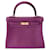 Hermès Hermes Kelly 25 Púrpura Cuero  ref.1194115