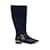 Versace-Stiefel Schwarz Leder  ref.1194262