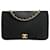 Chanel Sac bandoulière Chanel Matelassè à rabat simple en coton noir Toile  ref.1194278