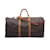 Keepall Bolsa de bagagem Louis Vuitton Marrom Lona  ref.1194413