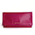 Saint Laurent Saint Laurent maxi clutch bag in fuchsia leather with golden metal inserts Pink  ref.1194499