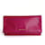 Saint Laurent Saint Laurent Maxi-Clutch aus fuchsiafarbenem Leder mit goldenen Metalleinsätzen Pink  ref.1194499