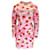 Autre Marque Moschino Couture Robe sweat-shirt en coton imprimé multi-fleurs rose  ref.1195156