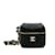 Vanity Bolso de tocador con forma de cubo de piel de cordero acolchado Chanel negro Cuero  ref.1195184