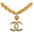 Gold Chanel CC Pendant Necklace Golden Metal  ref.1195202