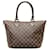 Brown Louis Vuitton Damier Ebene Saleya PM Handbag Leather  ref.1195218