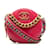 Chanel 19 Chanel rosa 19 Clutch redonda de pele de cordeiro com bolsa de corrente Couro  ref.1195220
