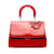 Bolso Dior Charol Rojo Be Dior Roja Cuero  ref.1195271